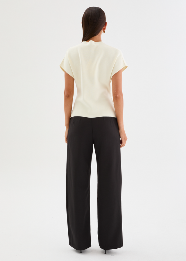 Devinia Knit Top - Ivory