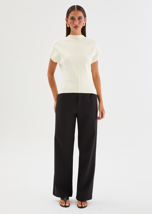 Devinia Knit Top - Ivory