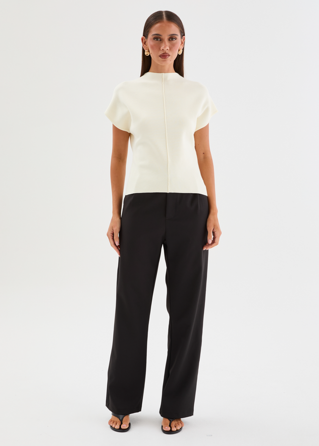 Devinia Knit Top - Ivory