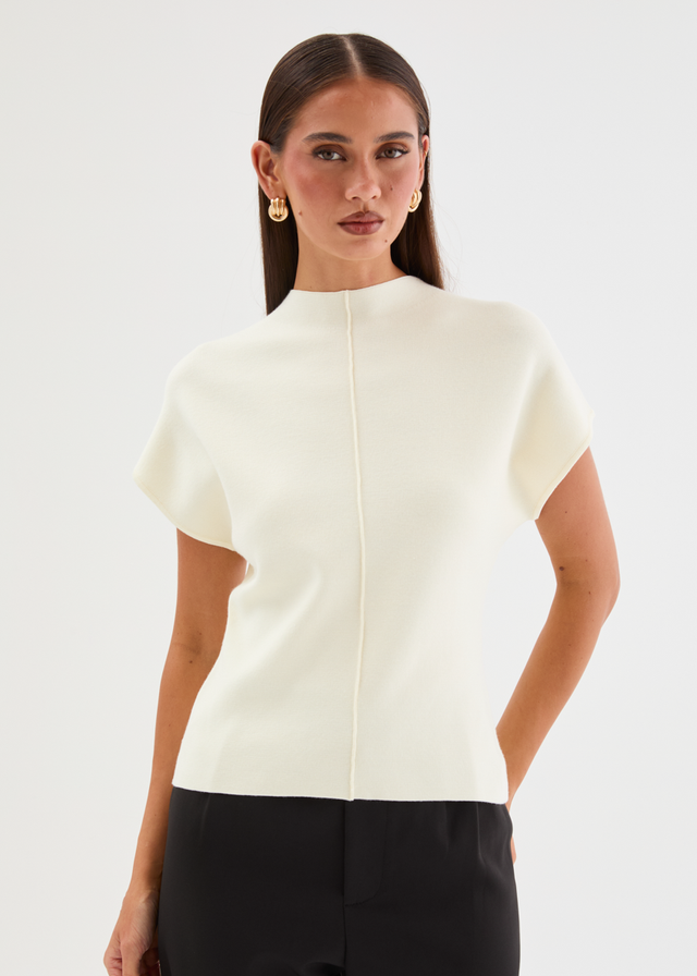 Devinia Knit Top - Ivory
