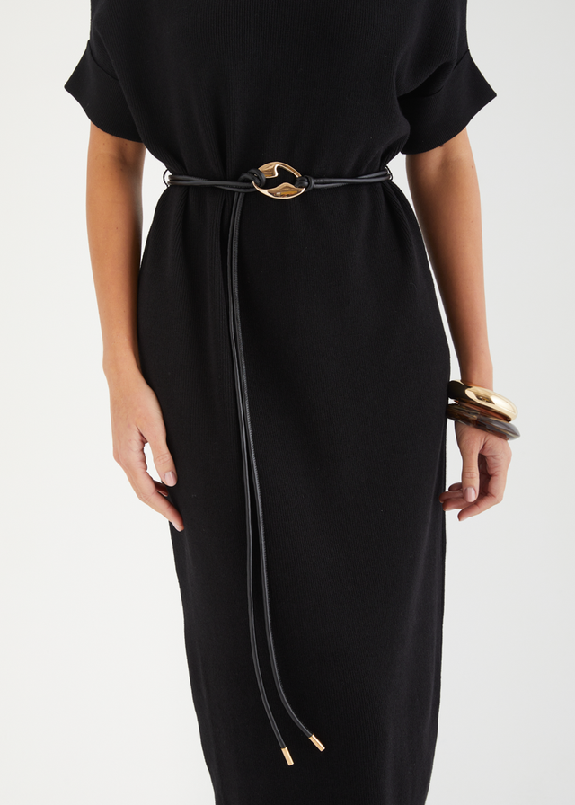 Jamarni Knit Midi Dress - Black