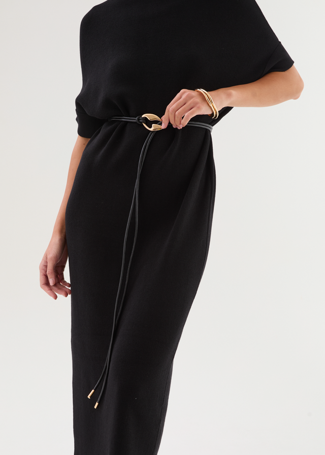 Jamarni Knit Midi Dress - Black