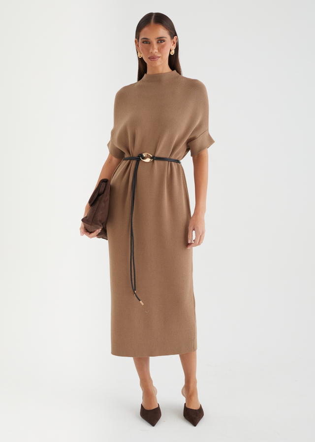 Jamarni Knit Midi Dress - Latte