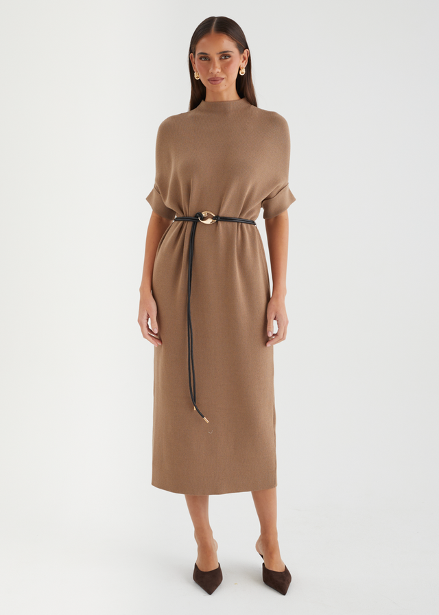 Jamarni Knit Midi Dress - Latte