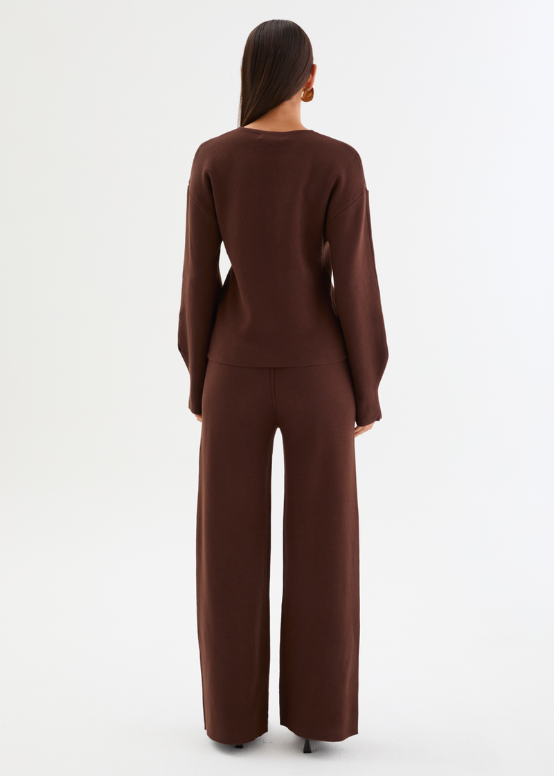Zambia Knit Set - Chocolate – Gingham & Heels