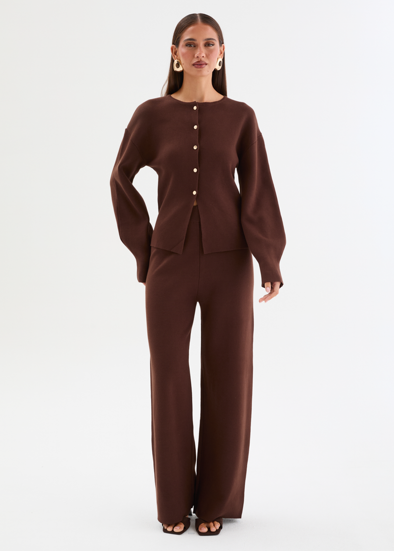 Zambia Knit Set - Chocolate – Gingham & Heels