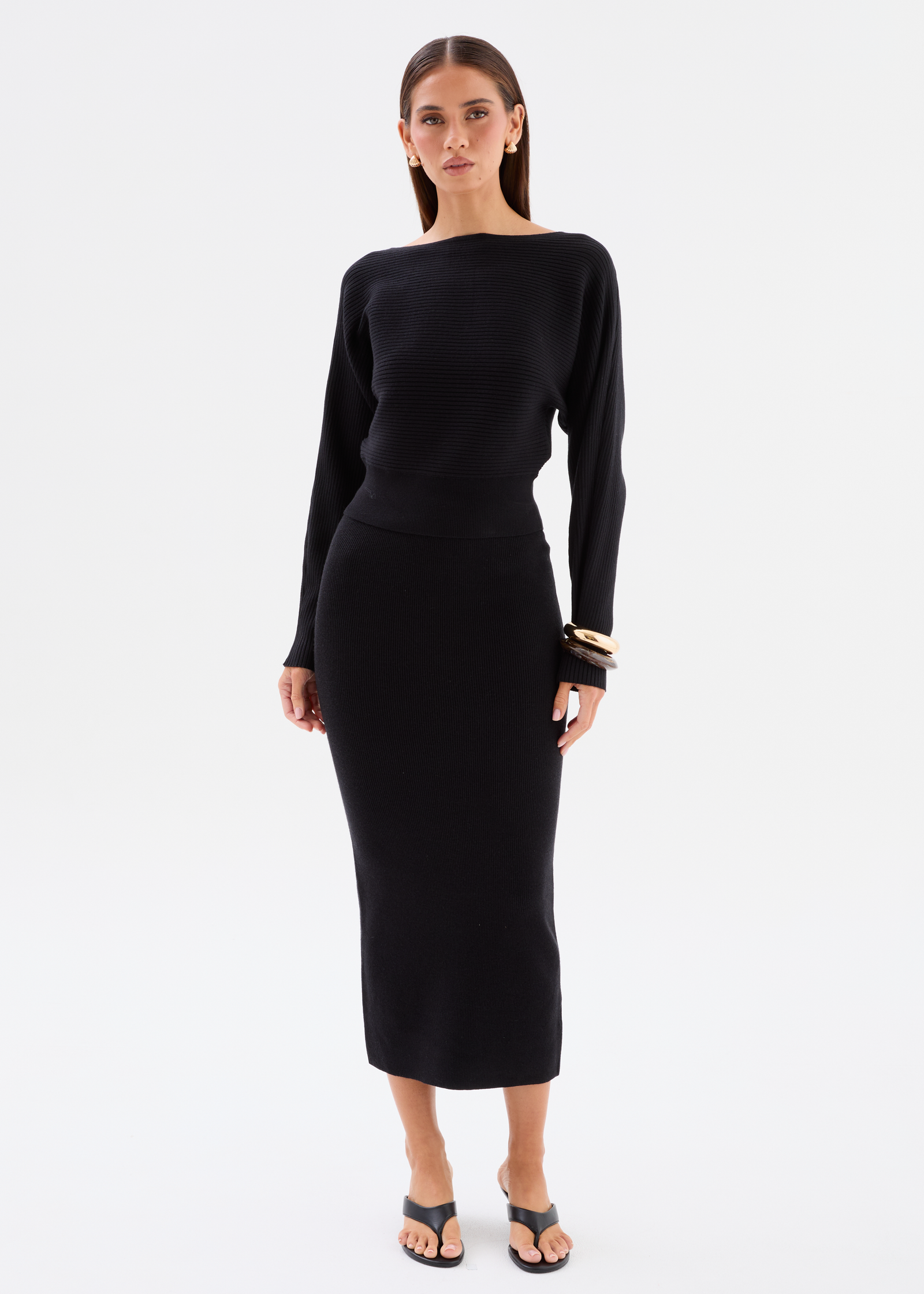 bump friendly winter dress Women Dresses Fall Winter Dresses Long Sleeve Round Neck Casual Solid Color  Closed Temperament Flowy Pleated Dressy Bump Friendly Bodycon Dress Black