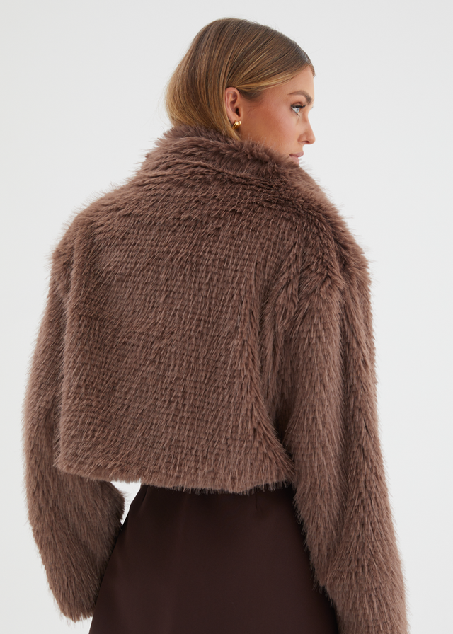 Lush Cropped Jacket - Mocha