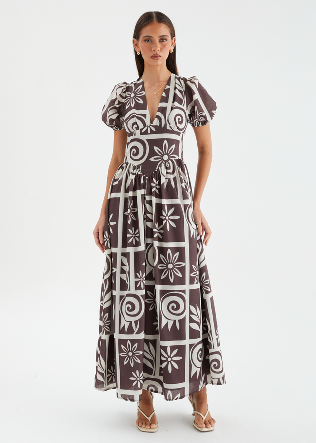 Charmayanne Maxi Dress - Choc Tile