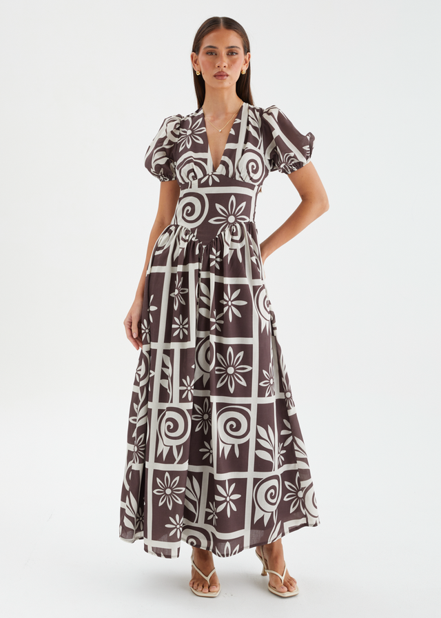 Charmayanne Maxi Dress - Choc Tile