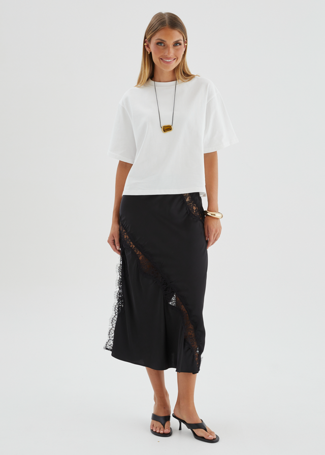 Selena Midi Skirt - Black