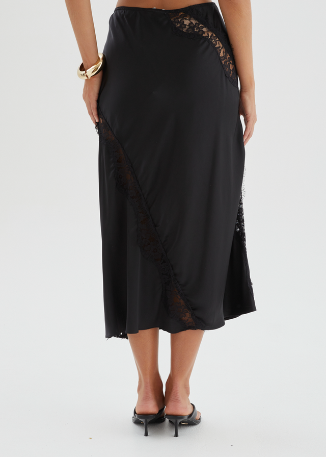 Selena Midi Skirt - Black