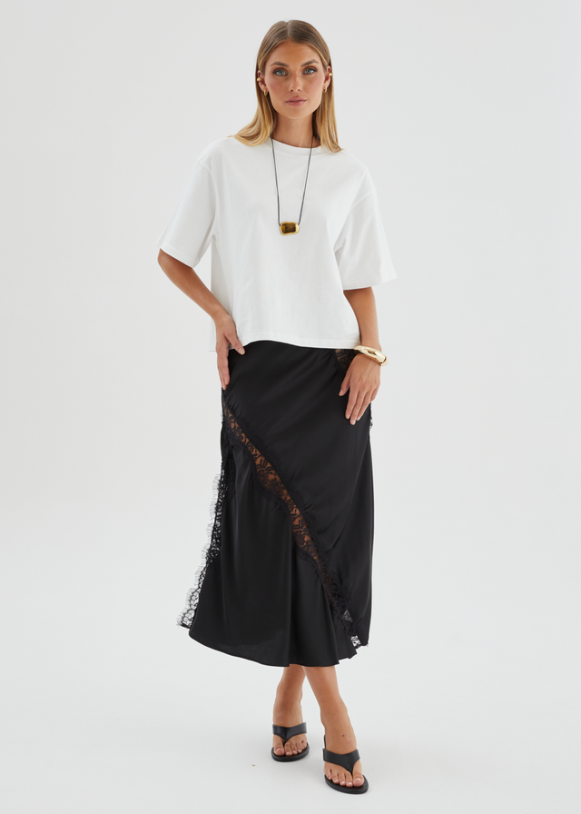Selena Midi Skirt - Black