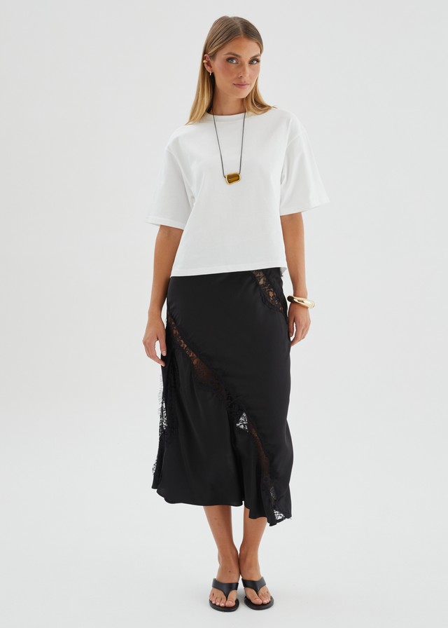 Selena Midi Skirt - Black