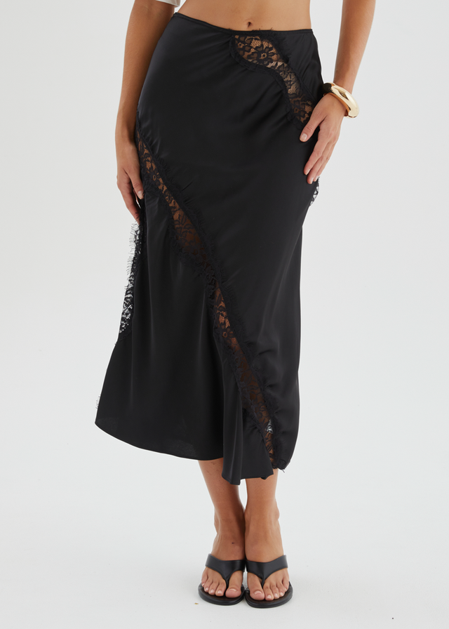 Selena Midi Skirt - Black