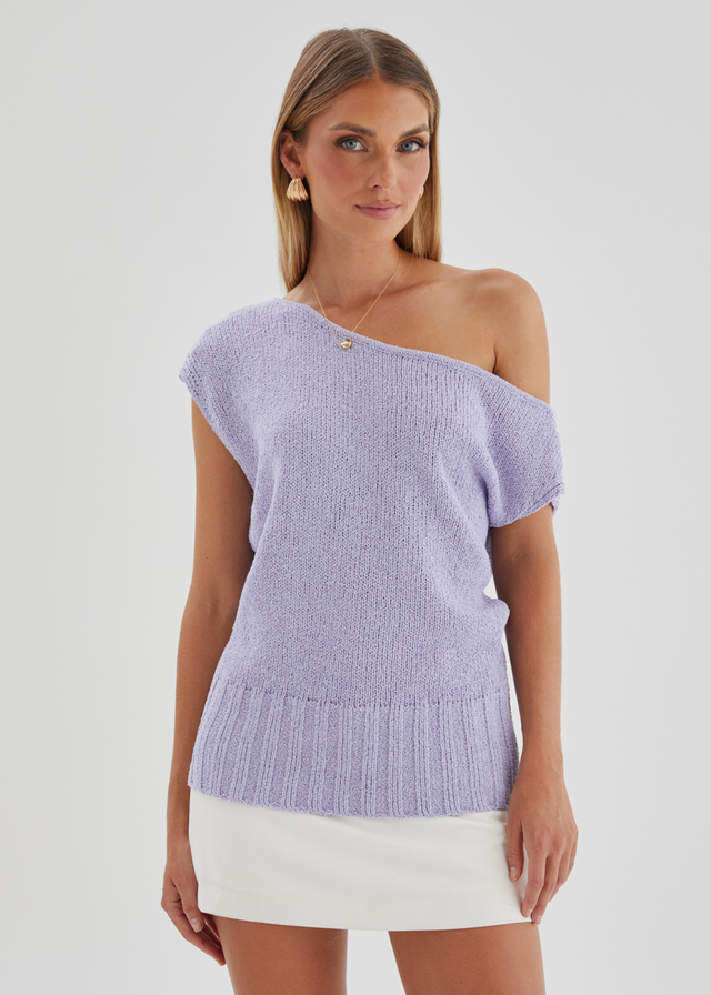 Milana Drop Shoulder Top - Lilac