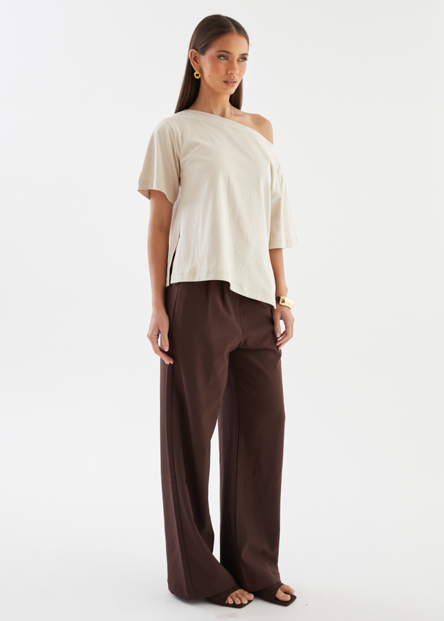 Myra Drop Shoulder Top - Nougat