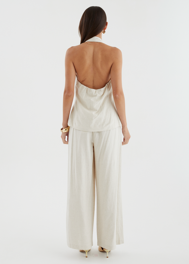 Corben Vest Top - Oatmeal