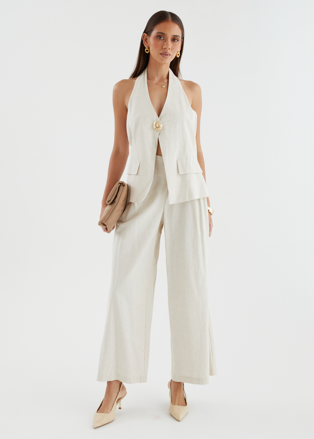 Corben Vest Top - Oatmeal