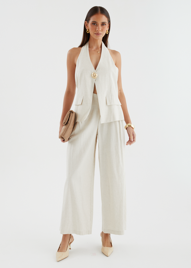 Corben Vest Top - Oatmeal