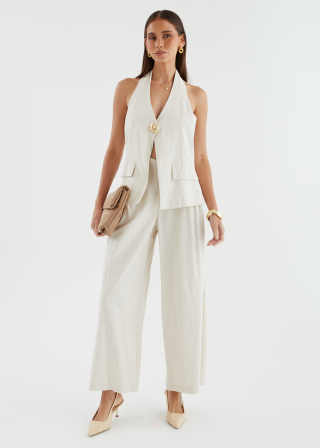 Corben Vest Top - Oatmeal