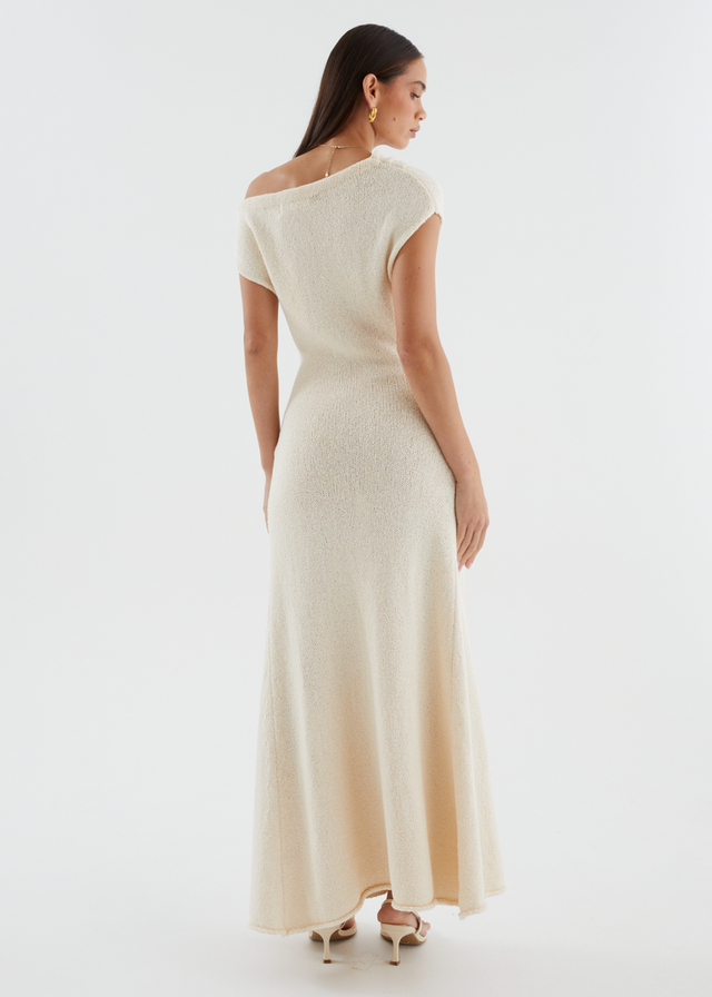 Aje Drop Shoulder Knit Maxi Dress - Beige Aje Drop Shoulder Knit Maxi Dress - Beige