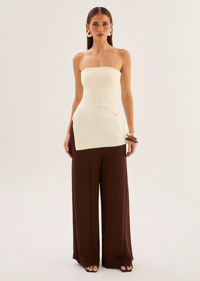 Lynette Strapless Top - Cream