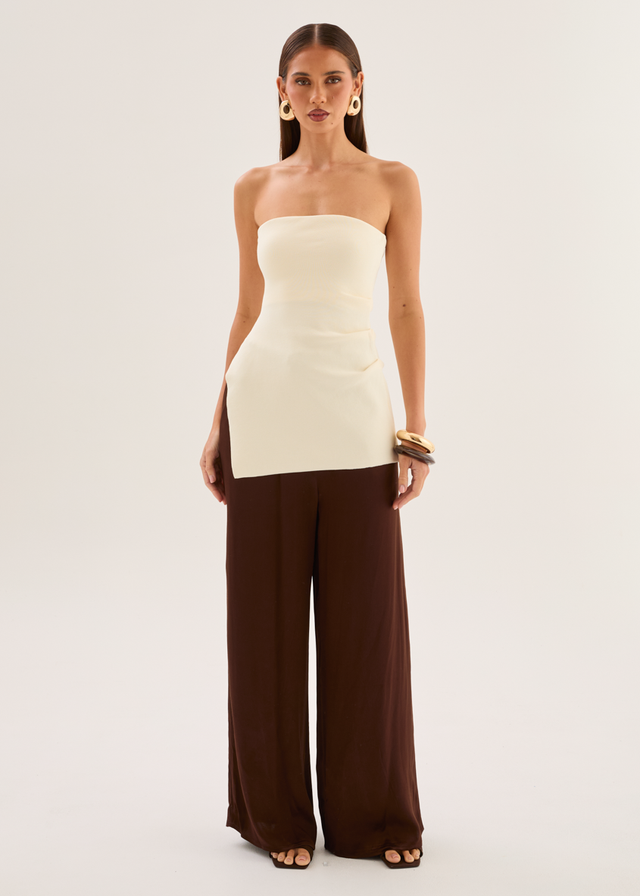 Lynette Strapless Top - Cream