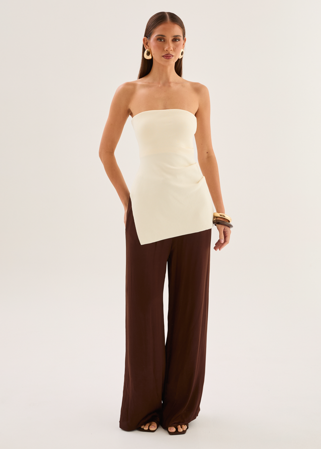 Lynette Strapless Top - Cream