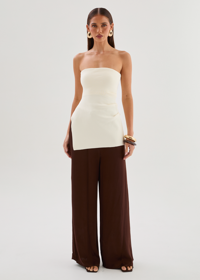 Lynette Strapless Top - Cream