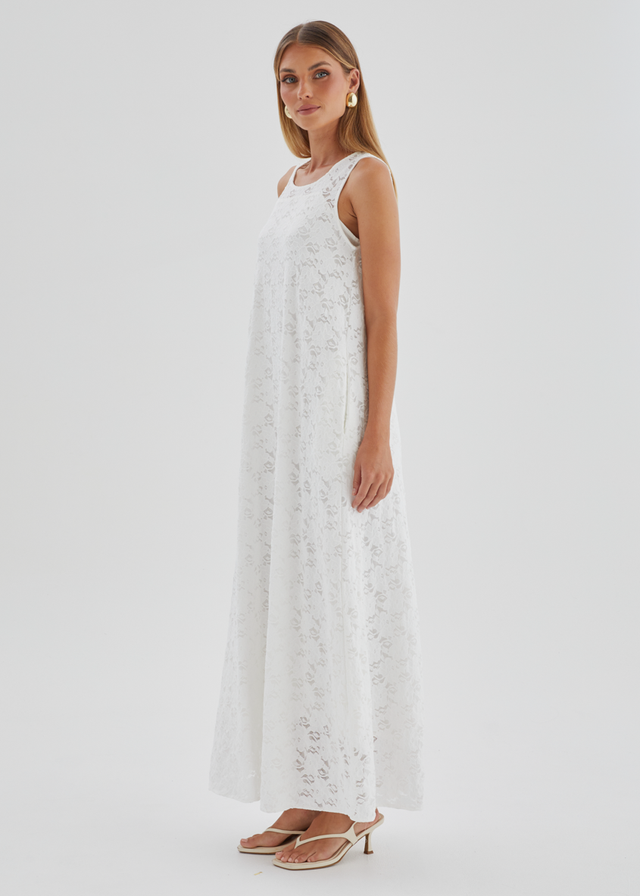 Aneika Lace Maxi Dress - White