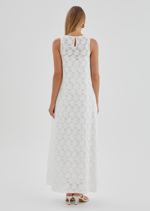 Aneika Lace Maxi Dress - White