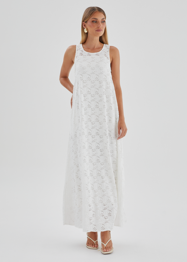 Aneika Lace Maxi Dress - White