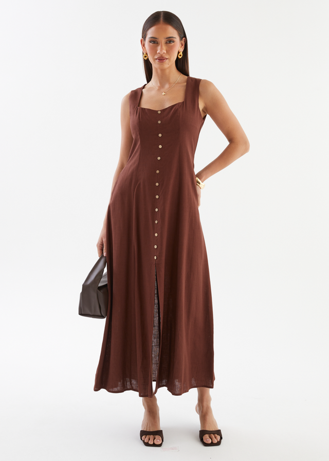 Valeria Maxi Dress - Chocolate
