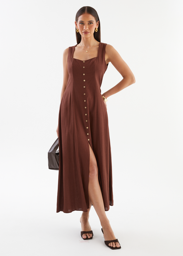 Valeria Maxi Dress - Chocolate