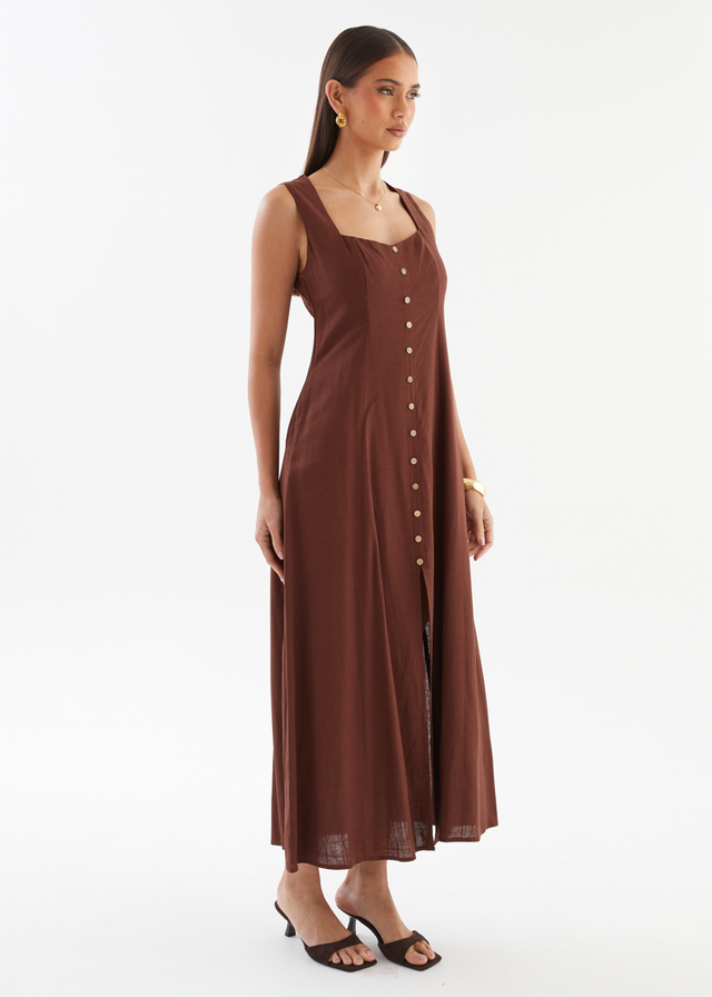 Valeria Maxi Dress - Chocolate