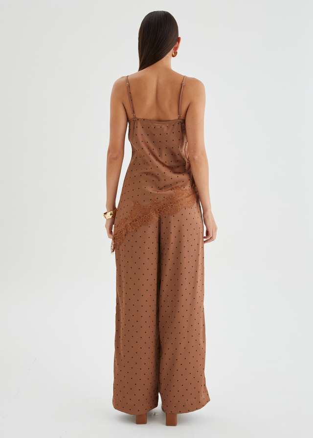 Valencie Pants - Tan Polka Dot