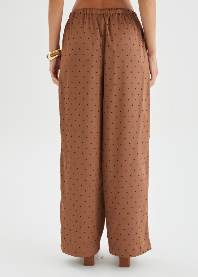Valencie Pants - Tan Polka Dot