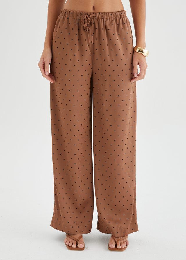 Valencie Pants - Tan Polka Dot