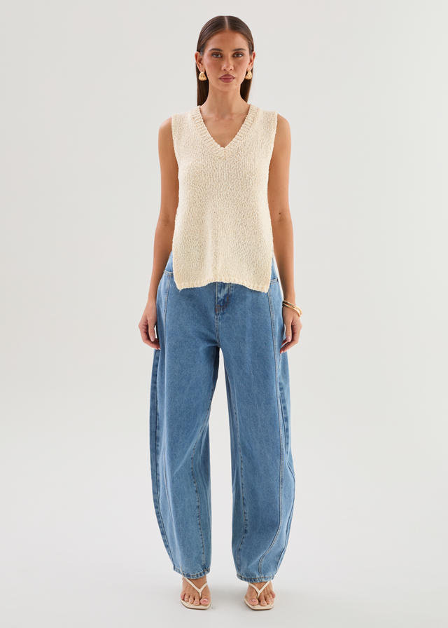 Anderson Barrel Jeans - Mid Wash