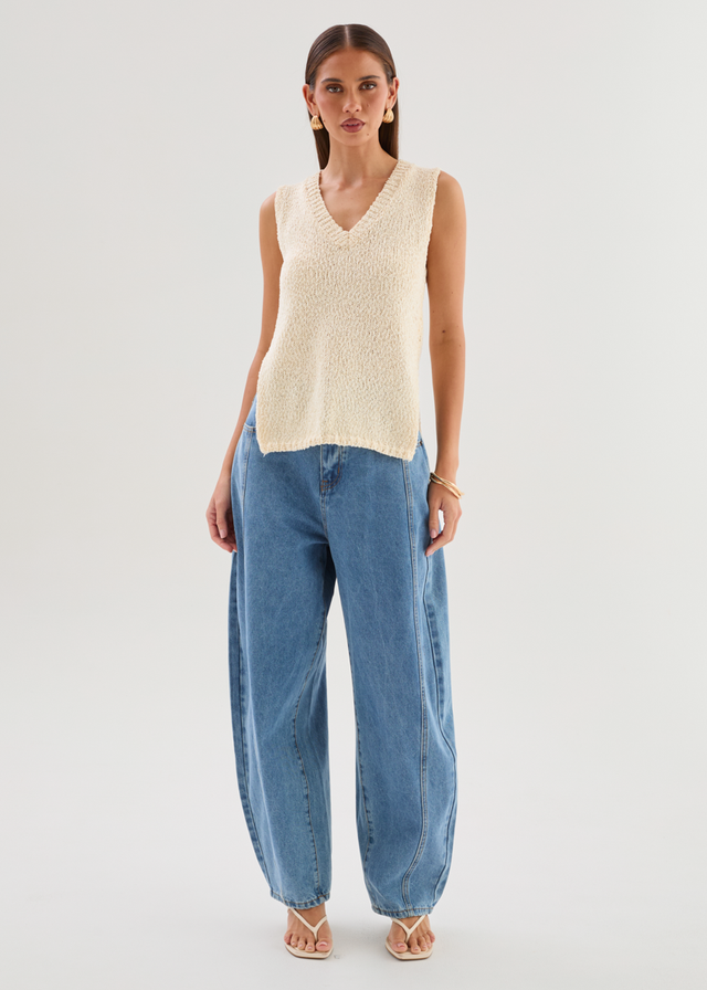 Anderson Barrel Jeans - Mid Wash