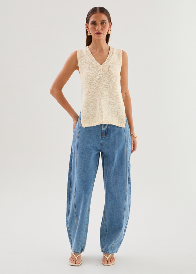 Anderson Barrel Jeans - Mid Wash