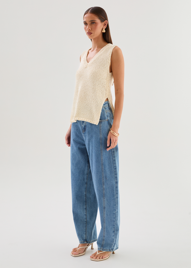 Anderson Barrel Jeans - Mid Wash