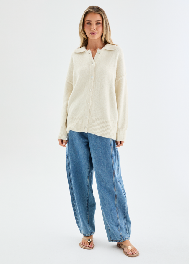Brandie Knit Cardigan - Cream