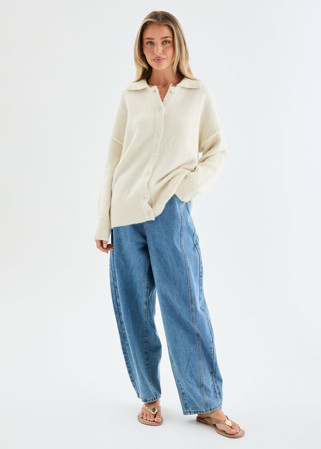 Brandie Knit Cardigan - Cream