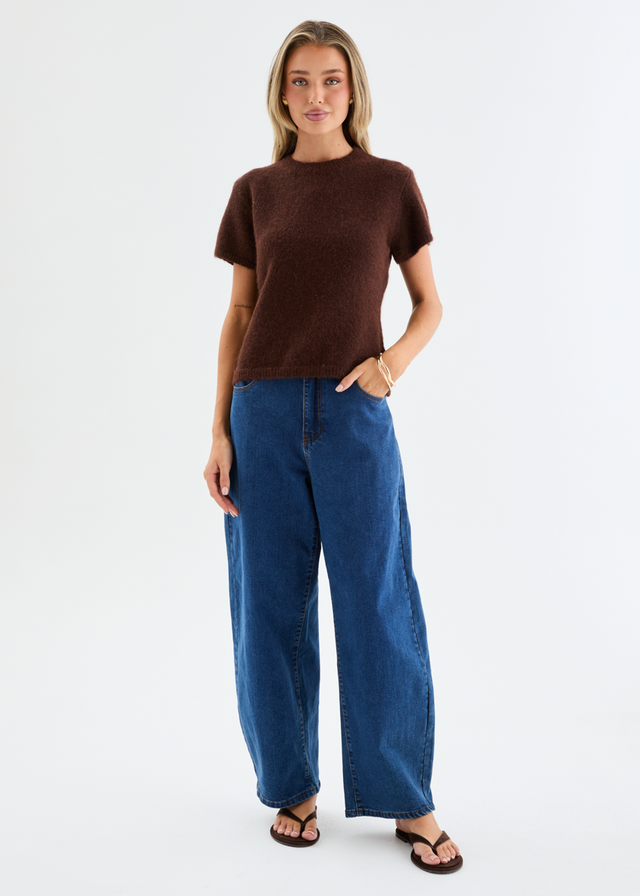 Brenton Knit Top - Chocolate
