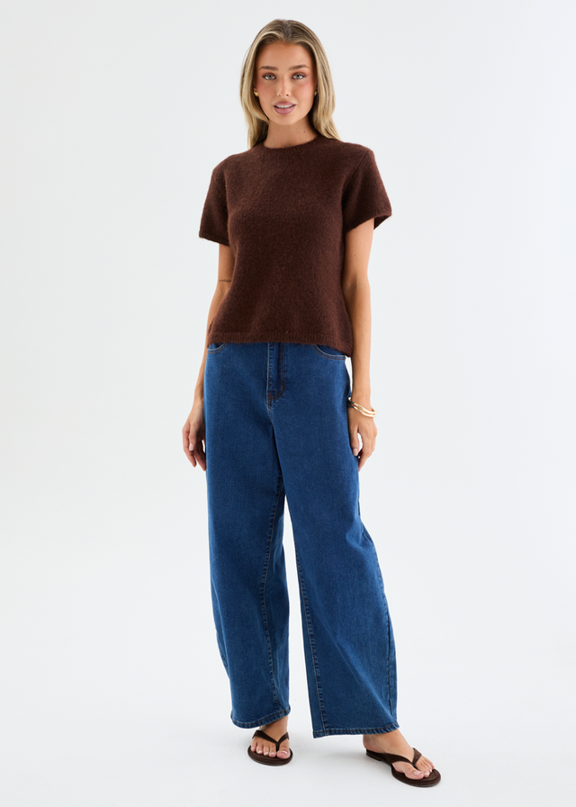 Brenton Knit Top - Chocolate