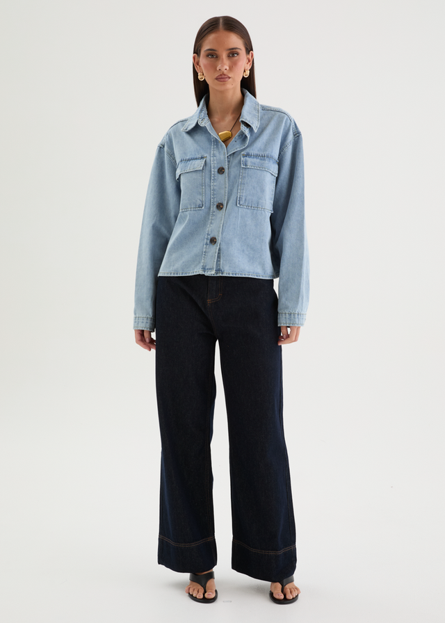 Beckham Denim Jacket - Washed blue