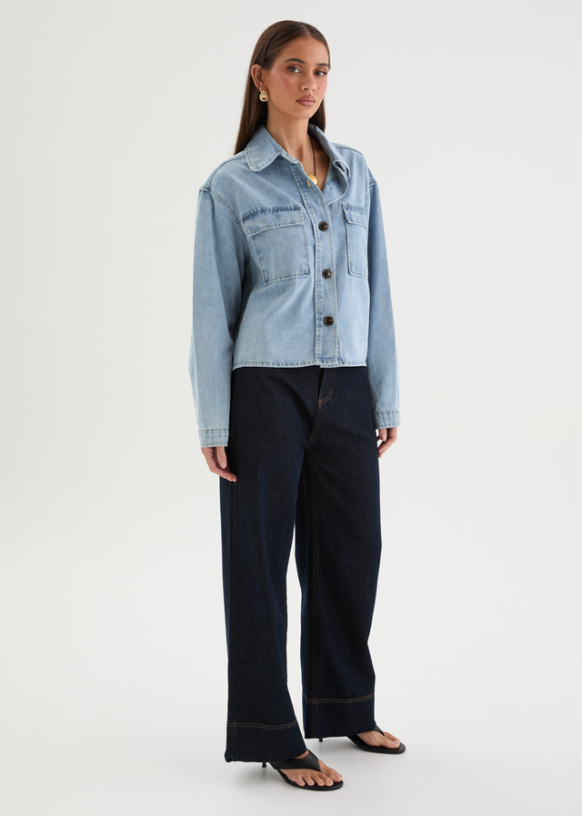 Beckham Denim Jacket - Washed blue