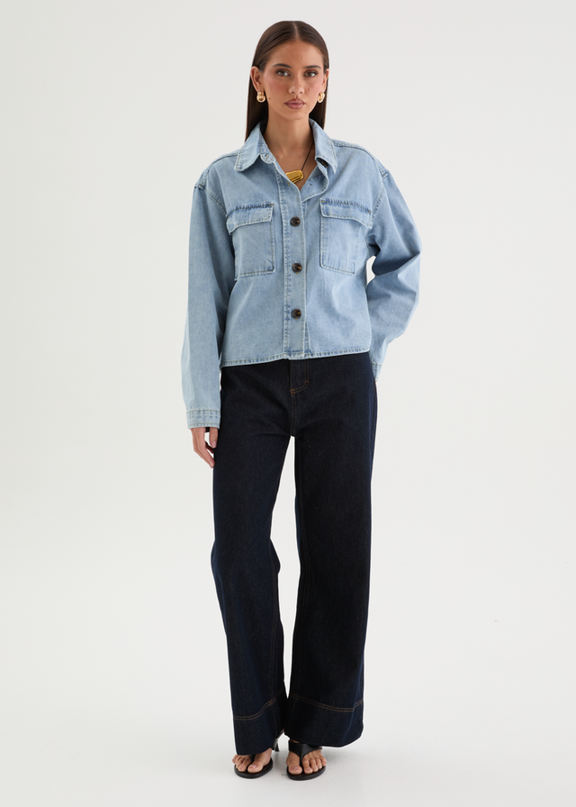 Beckham Denim Jacket - Washed blue